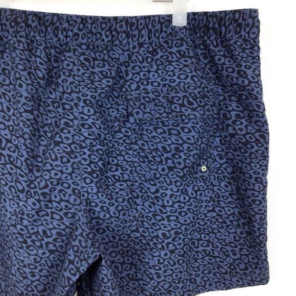 THE RAIL Men's Swim Trunks Blue Leopard size XL - Picture 3 of 4